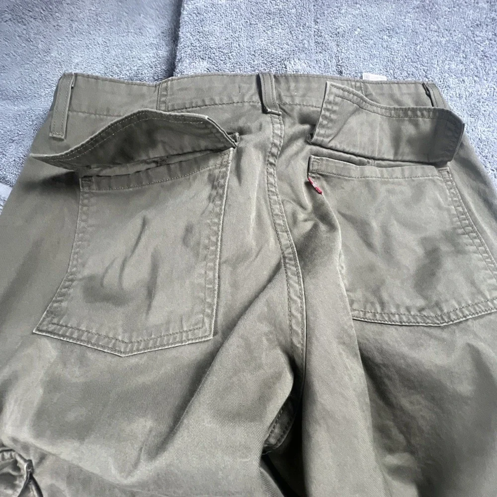 Levis 94 Baggy Pants Womens 30‎ 32x30  Olive Green Cargo Baggy Loose Y2K